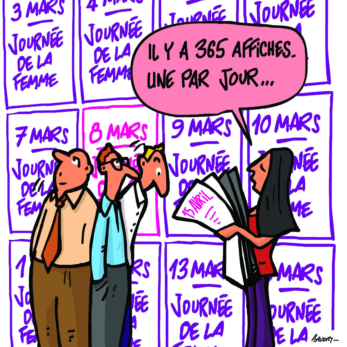 hervebaudry's tweet photo. C'est toujours la semaine de la journée pour les droits des Femmes.
Dessin du jeudi.
Claudie pour BAUDRY https://t.co/wl094zONIy