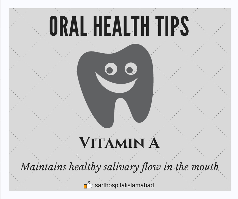 SarfHospital's tweet photo. Know what’s good for your teeth and gums! Include Vitamin A in your daily diet to maintain good oral health.

#SARFHospital
#Islamabad https://t.co/LubPHR0d0Y