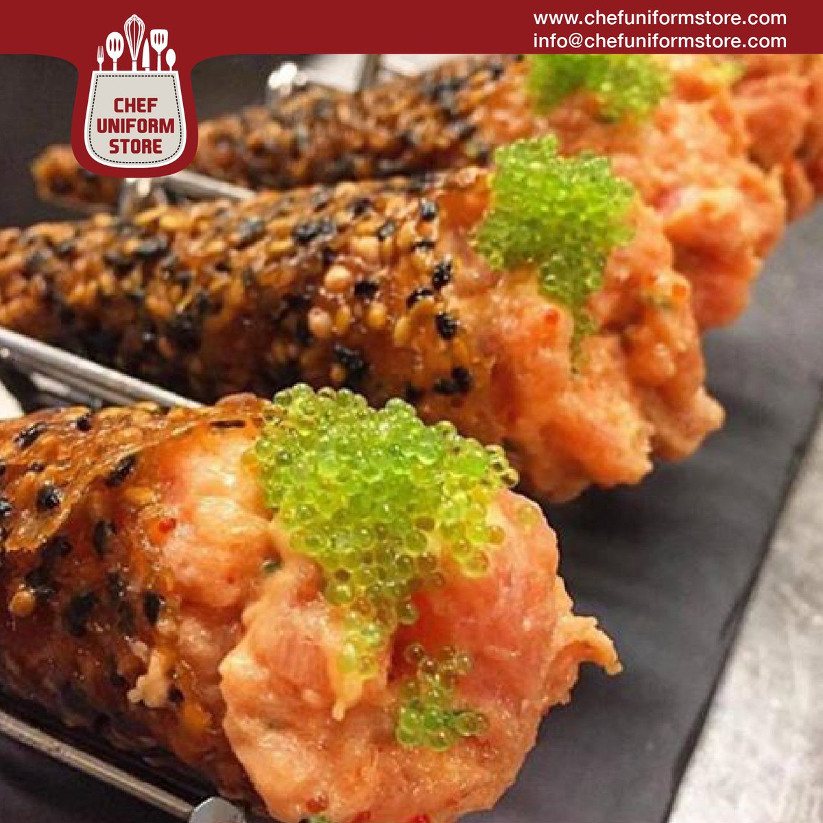 bbgchefuniform's tweet photo. Ladies and Gentleman:
Have you heard of amazing Spicy Tuna Cones? https://t.co/QNJqhTuTOF