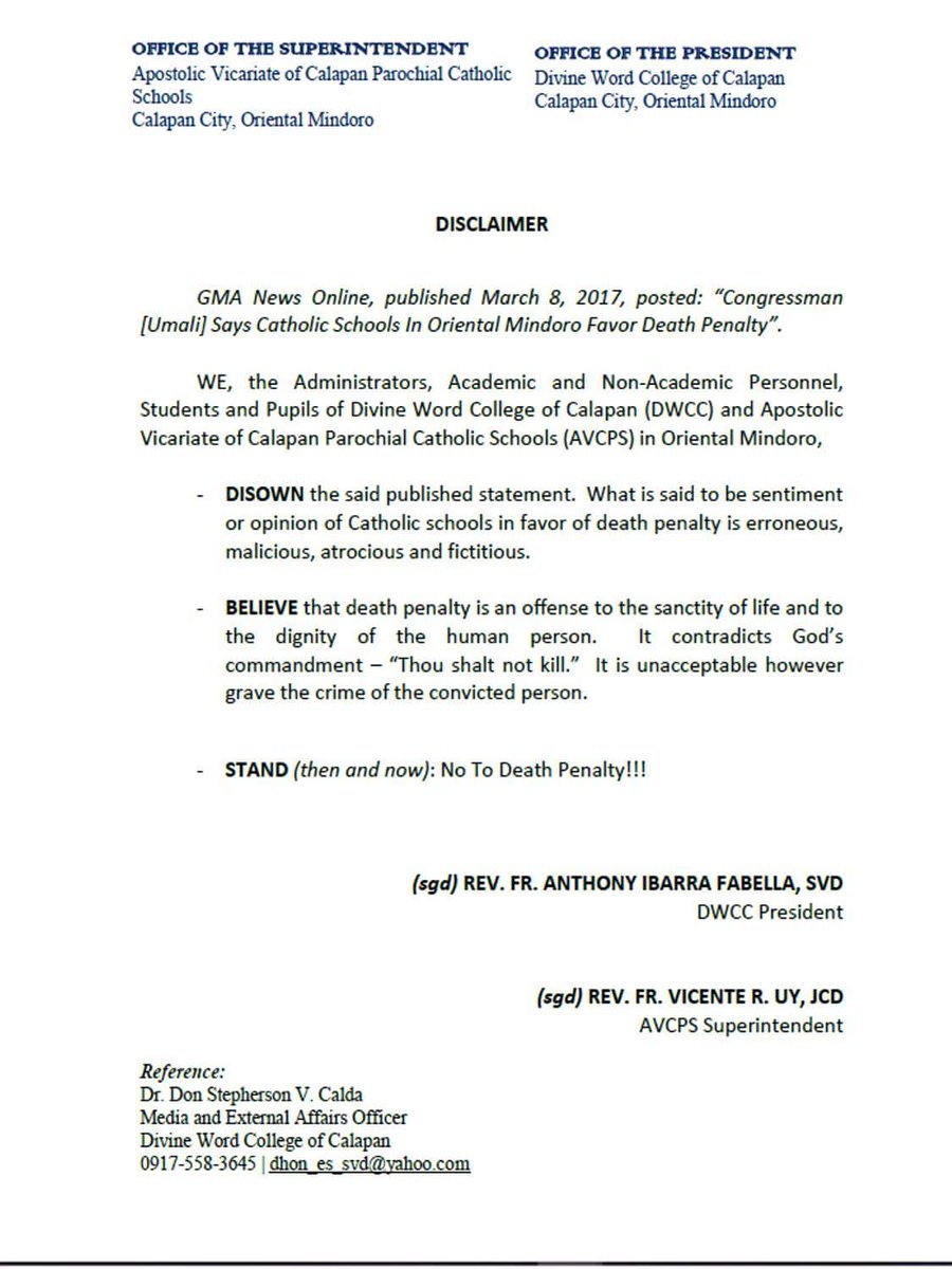 brianavillar's tweet photo. @Jimparedes mine voted for it even said that Catholic schools in our province are pro death penalty..And now this disclaimer..kahiya ever. https://t.co/Qk2cal5u9x