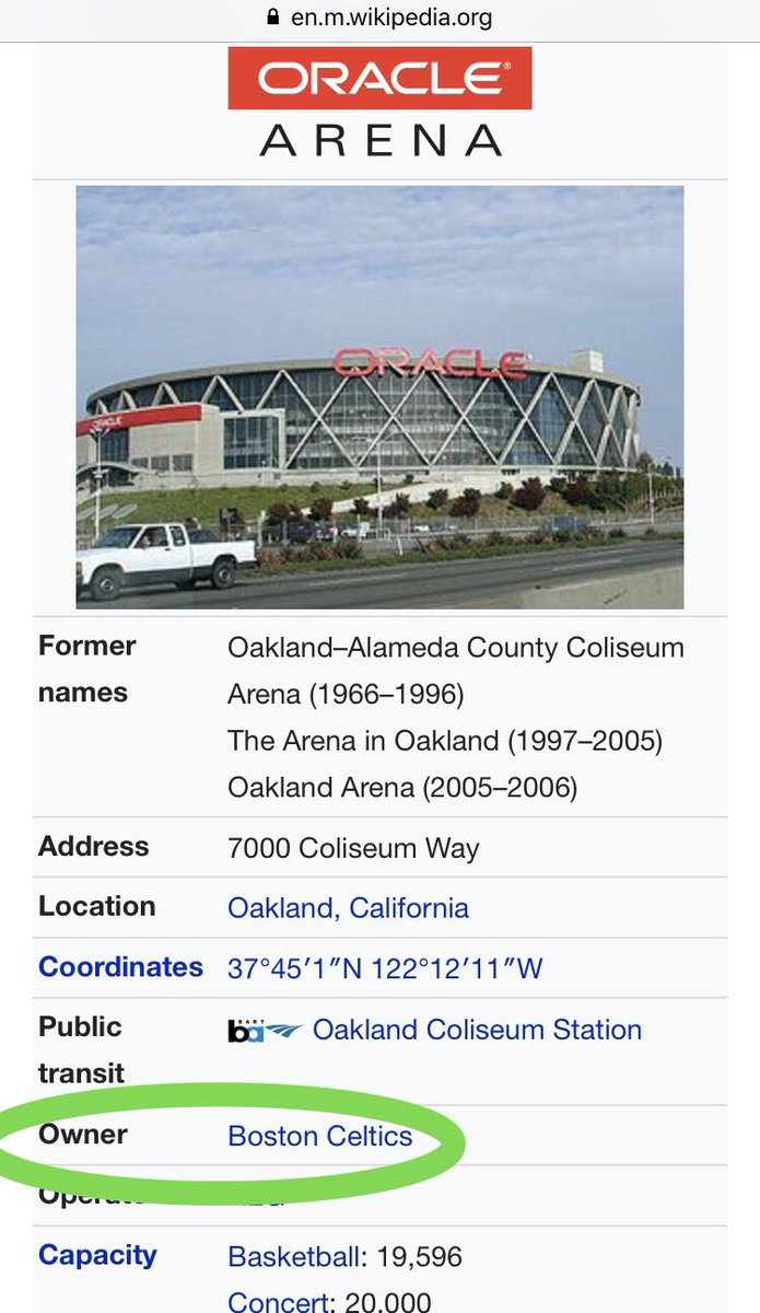 Celtics Fans Will Enjoy Latest ‘Update’ To Oracle Arena’s Wikipedia Page  C6dOj4EU0AE8C17