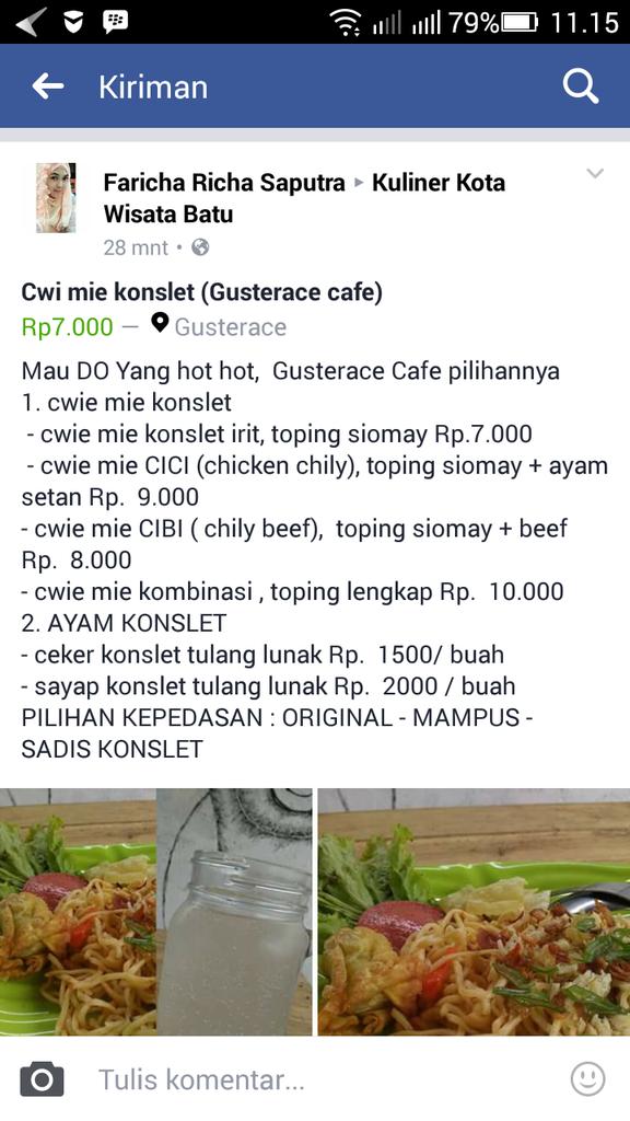 FaaRichaa's tweet photo. @kulinerbatu mie konslet, pudesnya nampol banget #mie konslet #deliveriorder https://t.co/KN6IyhC7wx