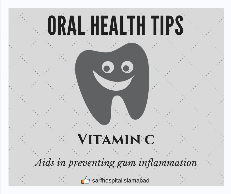 SarfHospital's tweet photo. Know what’s good for your teeth and gums! Include Vitamin C in your daily diet to maintain good oral health.

#SARFHospital
#Islamabad https://t.co/fBotGh4Pv7