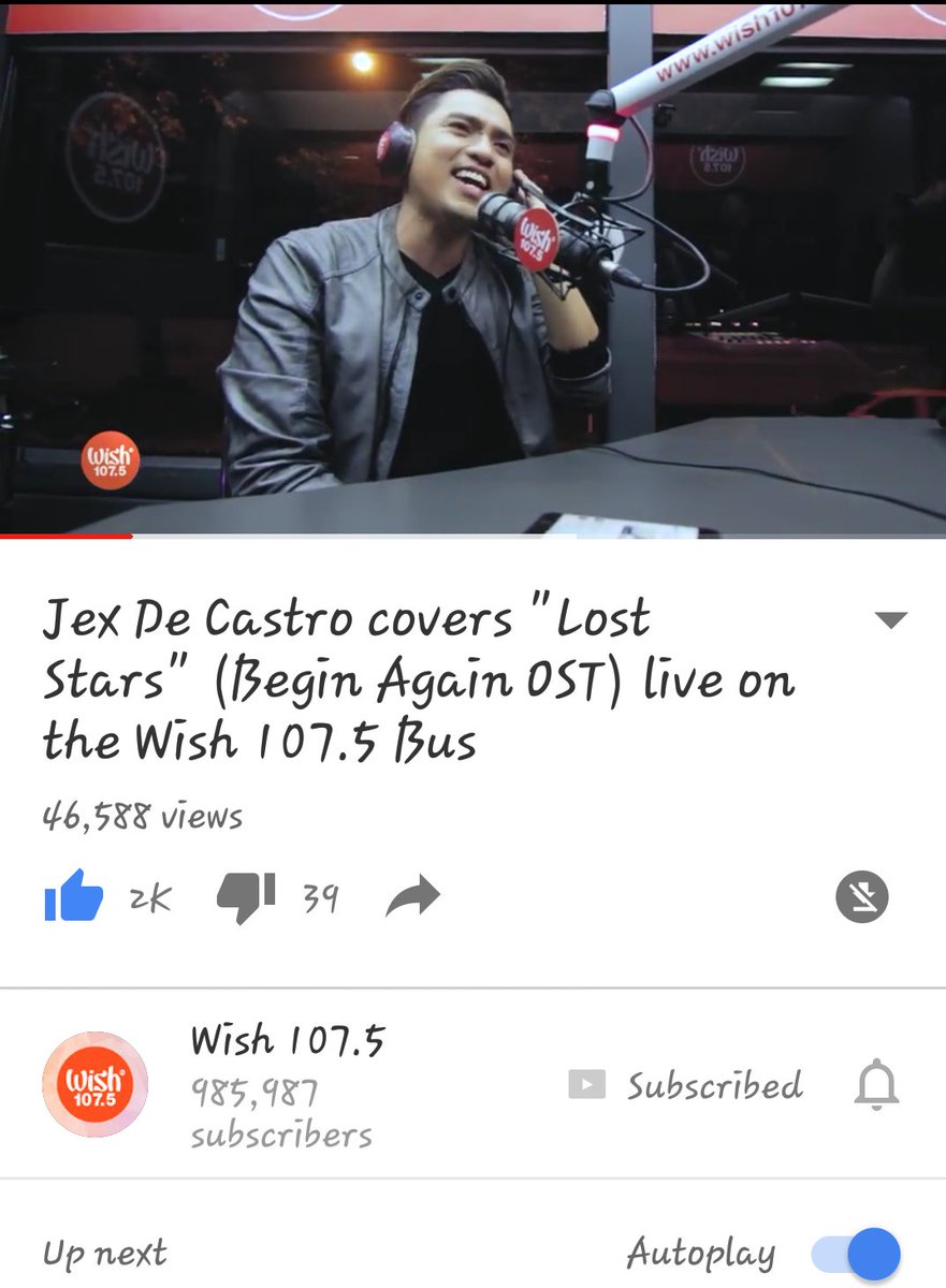 md_xhing's tweet photo. Jex De Castro covers"Lost Stars" (Begin Again OST) live on the Wish 107.5 Bus.❤ @SolidJexter https://t.co/5F86Jb8Dg1