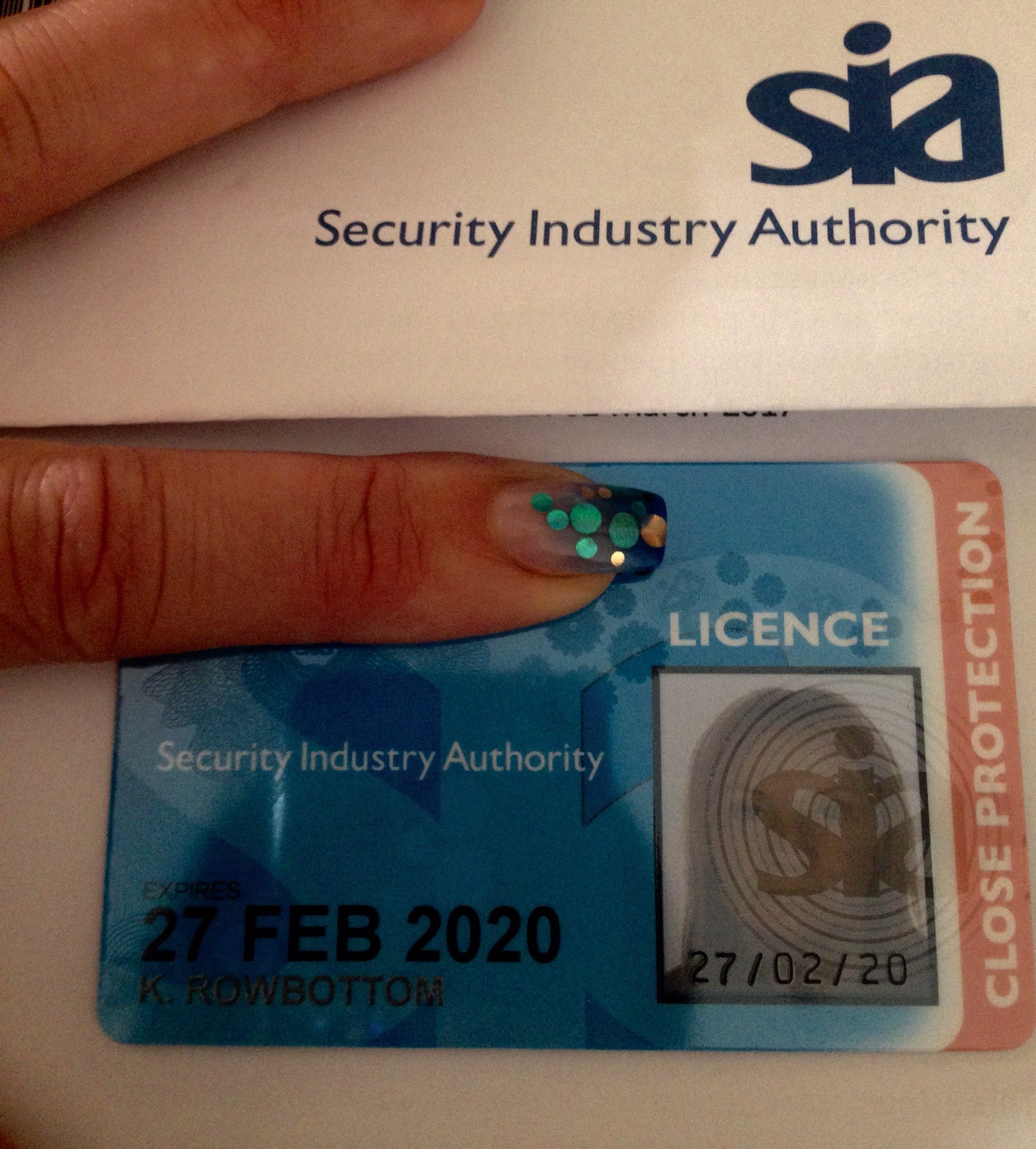 close protection sia badge