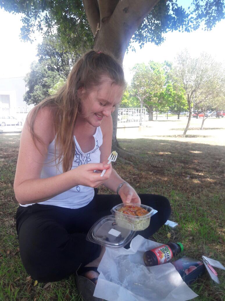 Day 3: Having a sunny lunch outside  #TPSCWellnessMonth #AchievingZen #YesICan <a href="/tpsc_info/">Tygerberg Postgraduate Student Council (TPSC)</a> <a href="/TygerMatieJ/">Jade</a>