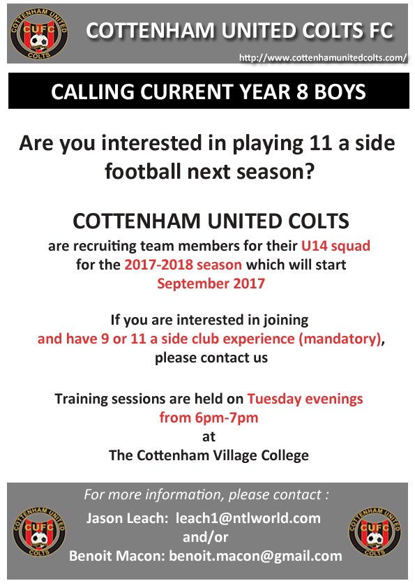 Cottenham Utd Colts tweet media