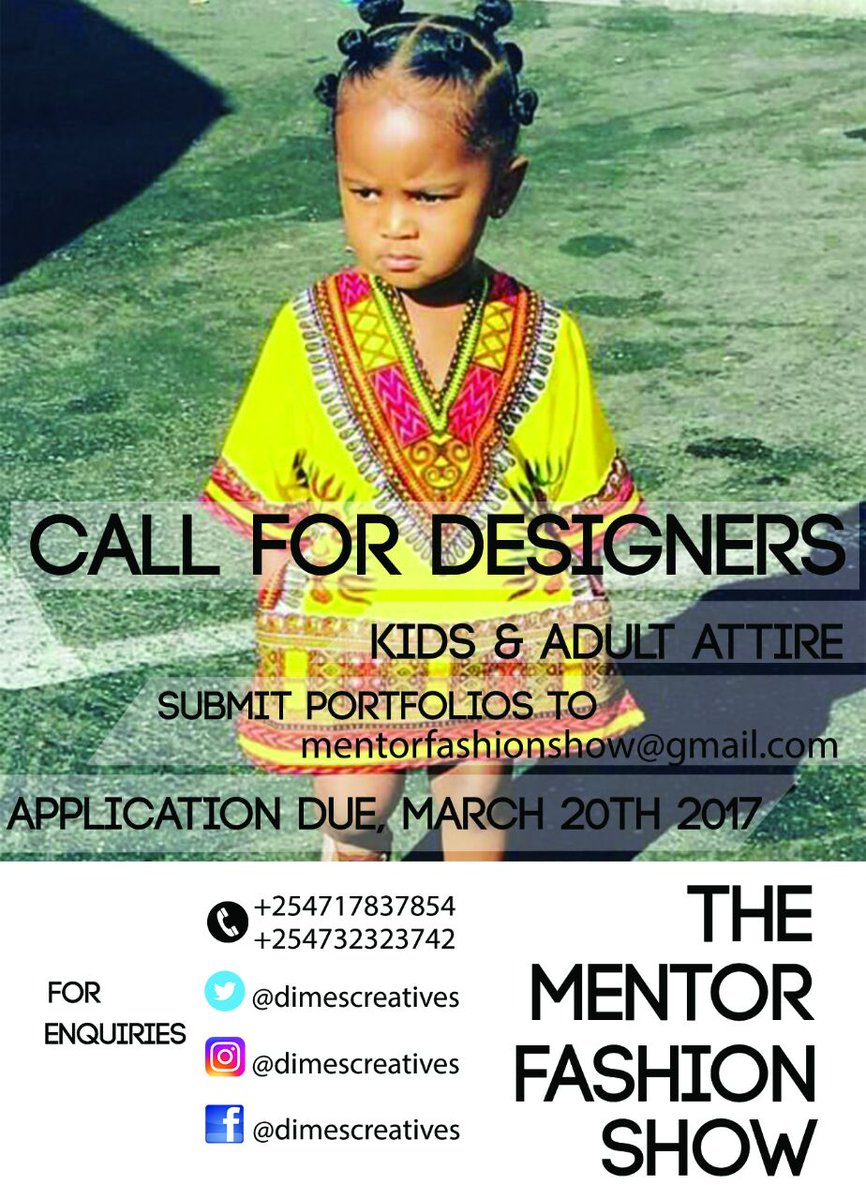 geordiedodKE's tweet photo. Contact mentorfashionshow@gmail.com for more information on exhibition details and benefits....

#TheMentorFashionShow https://t.co/5QBG3QDt59