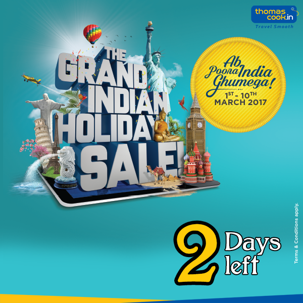 tcookin's tweet photo. Just 2 Days left for #TheGrandIndianHolidaySale to end. Book your holiday packages today! #AbPooraIndiaGhumega

https://t.co/izYyrhUkFk https://t.co/IbJNiTl8k6