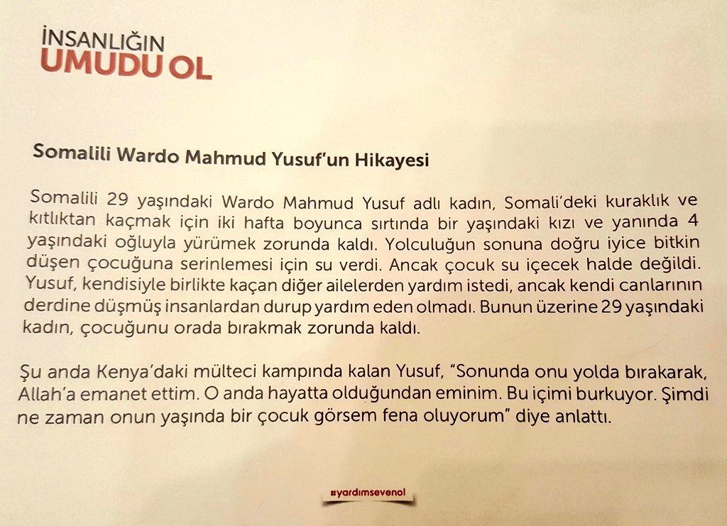 mgulluoglu's tweet photo. Somalili Wardo Mahmud Yusuf'un Hikayesi
Ya da şöyle diyelim: Bizim imtihan sorumuz 
Somali'nin #UmuduOl 
Doğu Afrika yaz #2868e gönder https://t.co/4JMq8ZUa6V