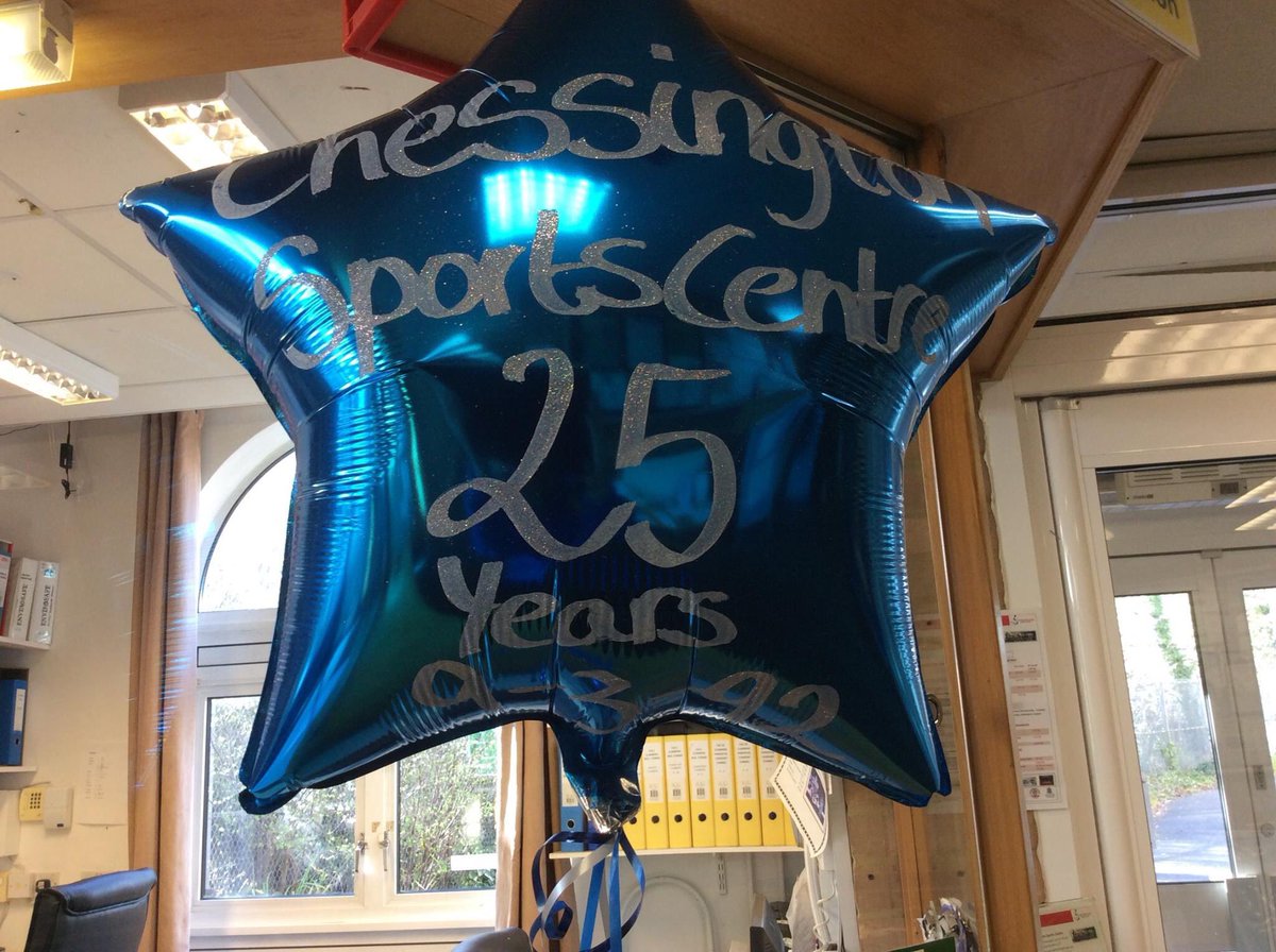 ChessingtonSC's tweet photo. Today we are Celebrating 25 Years of Chessington Sports Centre #Birthday #Sports 🎁🎉 https://t.co/m9NAsy5pfN