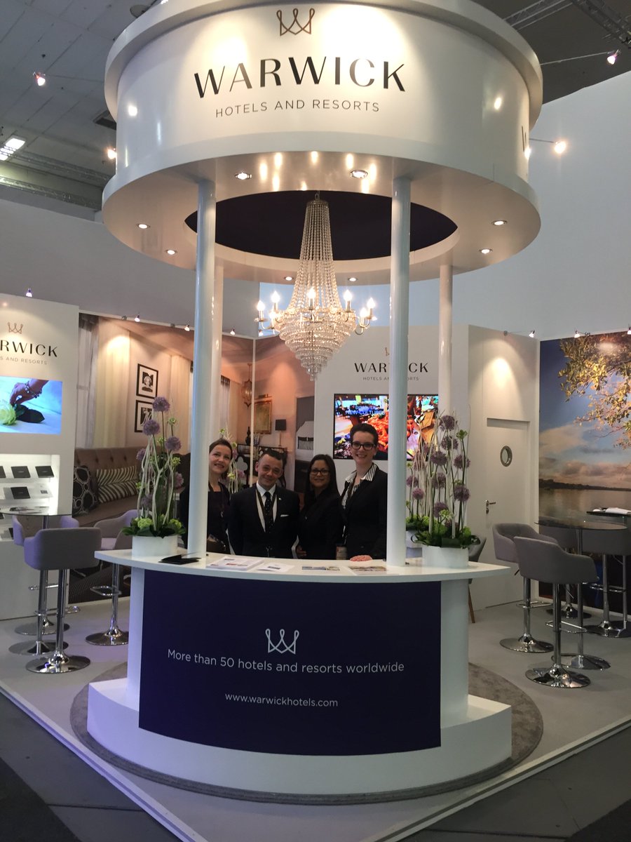Warwick_Hotels's tweet photo. #ITB2017 Day 2 - Meet #WarwickHotels at Booth 216, Hall 9 #ITBBerlin https://t.co/1glz2iuVox