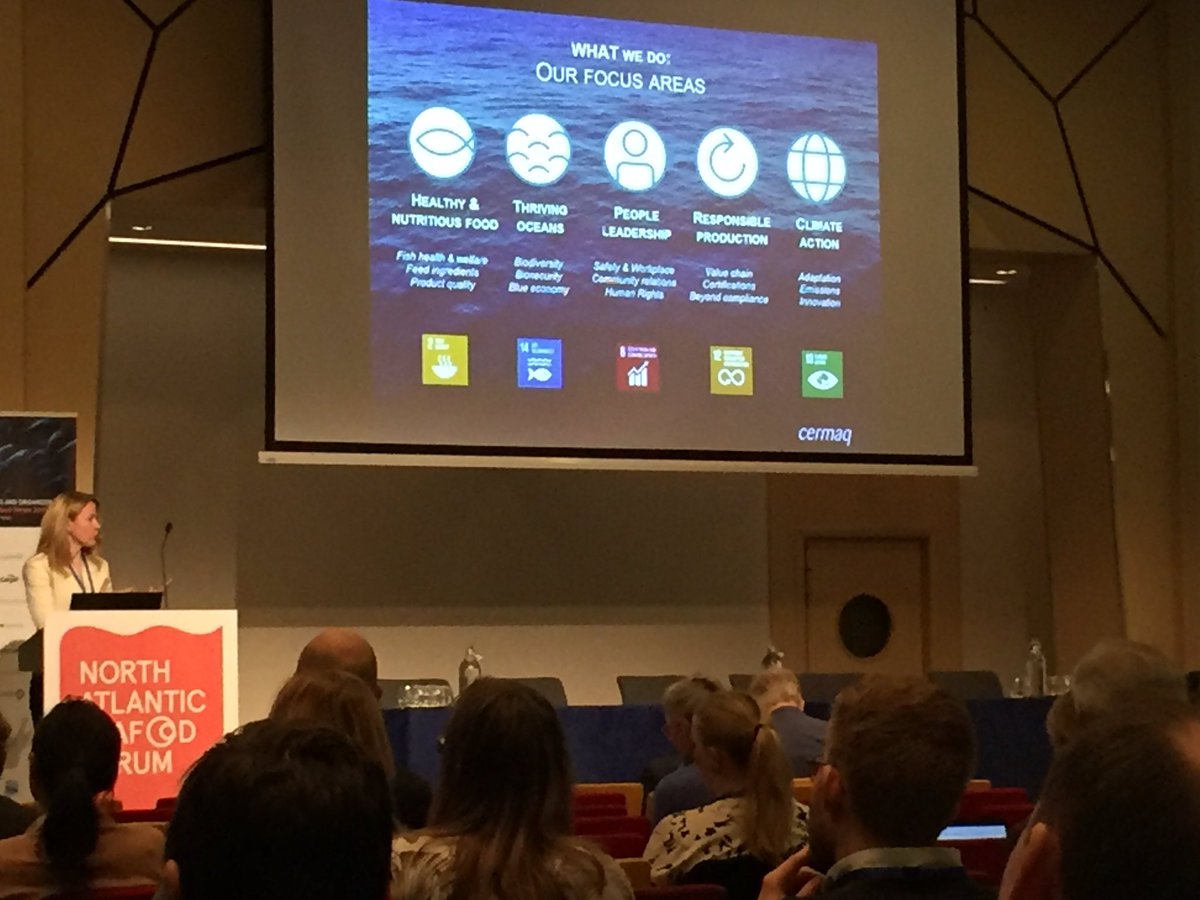 LisaTdeJager's tweet photo. Practical approach to SDGs @Cermaq #NASF2017 @DNVGL_Assurance @DNVGL_SustAdv https://t.co/0SFOiRoi94