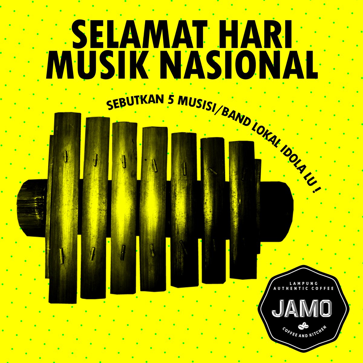 Selamat Hari Musik Nasional !
Terima kasih untuk para musisi,band,crew dan semua pihak yang terlibat dalam memajukan musik Indonesia.