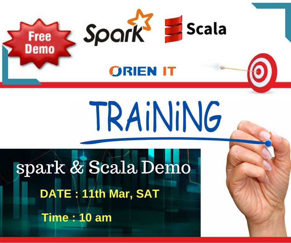 Orien_IT's tweet image. Enrol In ORIEN IT #SparkandScala Training And Attend For Free Demo On 11th Mar Saturday @ 10 AM.