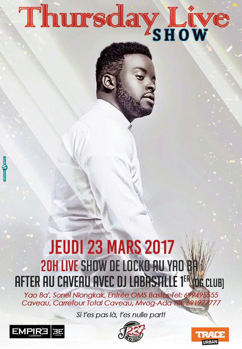 PitBaccardi's tweet photo. Alerte : Édition 2 des #ThursdayLiveShow le 23 Mars au #YaoBa avec @lockofficial et l'after au #ClubCaveau avec @LabastillePremi https://t.co/HDtaJd6fVR