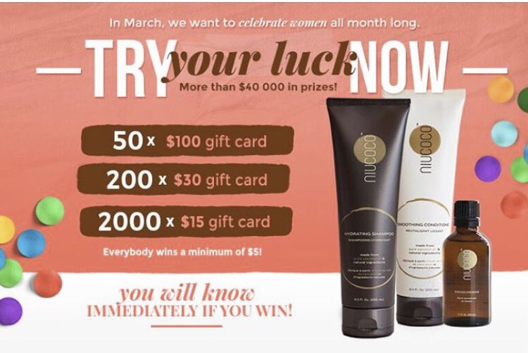 WIN up to $100 in gift cards instantly 💕 Enter now: woobox.com/onnrbx 💕 #NIUCOCO #contest