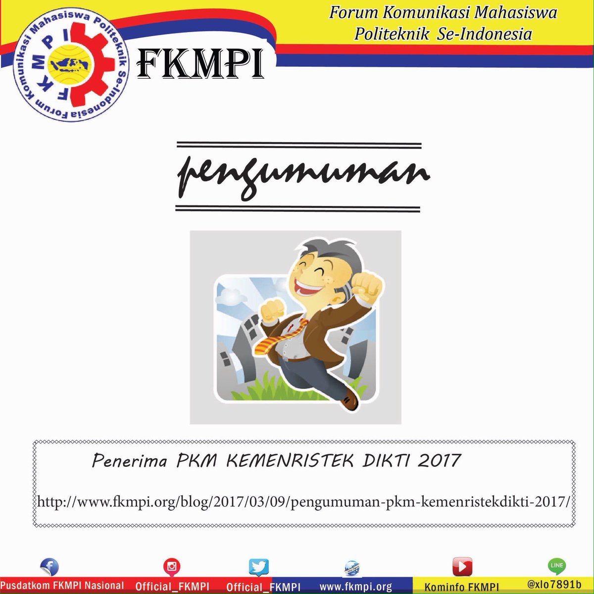 yuk di cek , semoga saja PKM kalian ada di daftar Penerimaan PKM Kemenristek Dikti 2017

fkmpi.org/blog/2017/03/0…