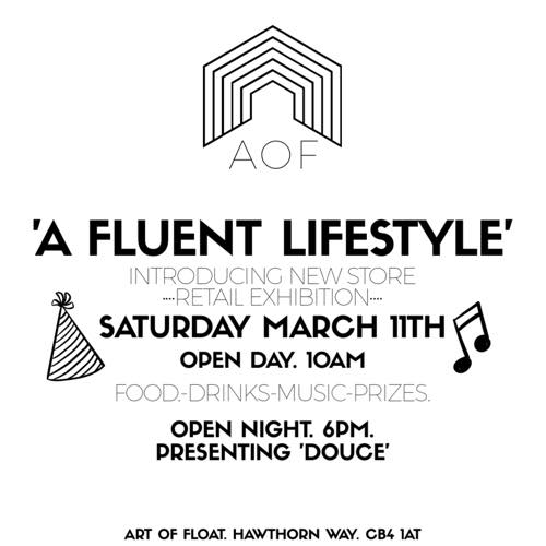 We'll be supporting our friends “Art of Float” Hawthorn Way, Cambridge, CB4 1AT this Sat 11th March from 6pm. Come along and say hello!