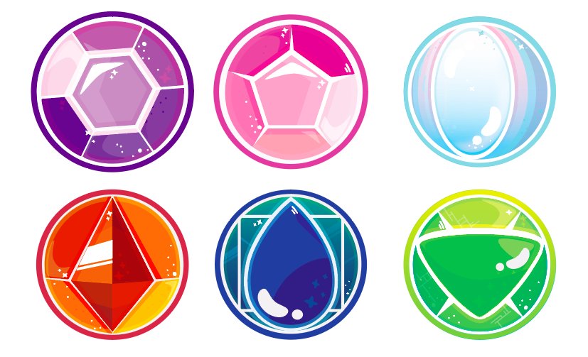 TheBase16's tweet photo. oop i never posted my gemstone buttons for #postfolio https://t.co/9jKz42vgpG