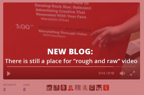 growafanbase's tweet photo. New #Blog - There is still a place for rough and raw video. https://t.co/IKxSpIRfHM
#video #videomarketing #socialmedia https://t.co/ieacIUxyWX