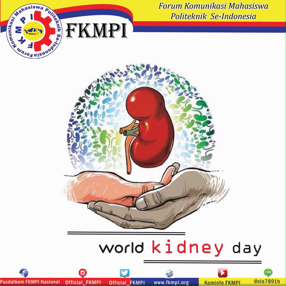 Forum Komunikasi Mahasiswa Politeknik Se Indonesia mengucapkan selamat hari ginjal sedunia 2017.