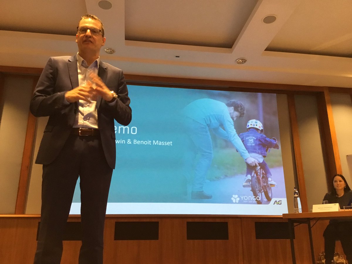 AGInsurancePR's tweet photo. Yongo live demo bij AG Insurance - press conference https://t.co/enbWM25lZq