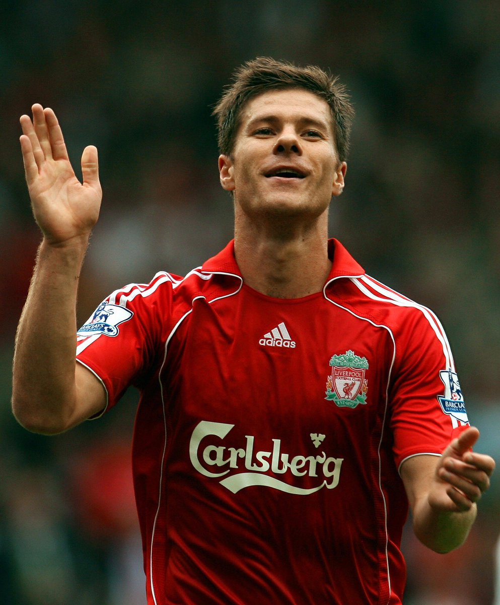 OptaJoe's tweet photo. 11 - 11 of @XabiAlonso's 14 Premier League goals for Liverpool were scored from outside the box (79%). Rocket. https://t.co/0Q466OnudU