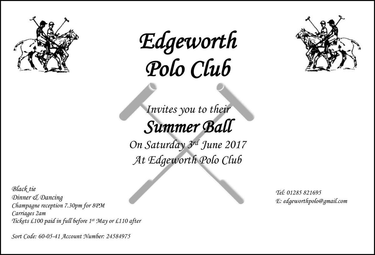 EdgeworthPolo's tweet photo. It's that time of year again.... Summer is close which means our Ball is really close. Hurry and buy tickets now! #edgeworthpolo #summerball https://t.co/LYfOjfkebW