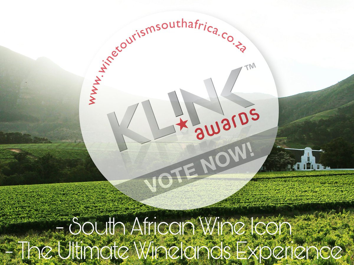 GrootConstantia's tweet photo. We are nominated in TWO categories for the Klink Awards! Vote now at https://t.co/EpeG3e5XYQ #KlinkAwards #SliceofSA https://t.co/mLJ3Mv0J4Q