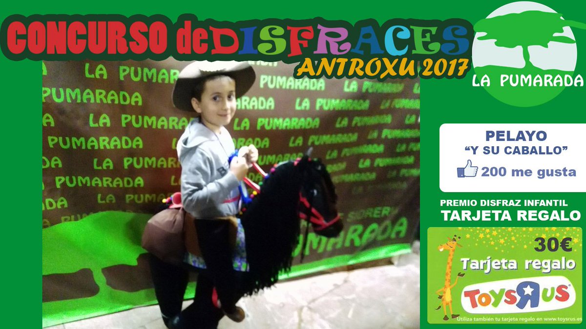 CONCURSU ANTROXU 2017
premio disfraz infantil