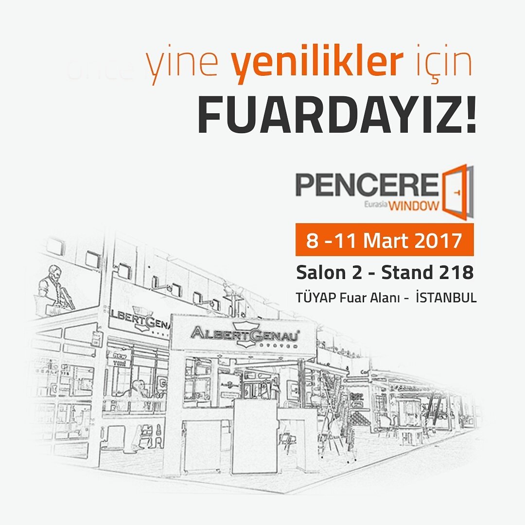 Albert_Genau's tweet image. Yeniliklerimizi görmek için 11 Mart&apos;a kadar devam edecek fuarda sizleri bekliyoruz. #tuyap #pencerefuarı #avrasyapencere2017 #albertgenau