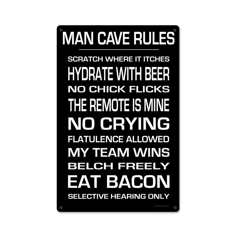 Every #mancave needs rules! mancaveideas.com/products/man-c… #men #blokes #design