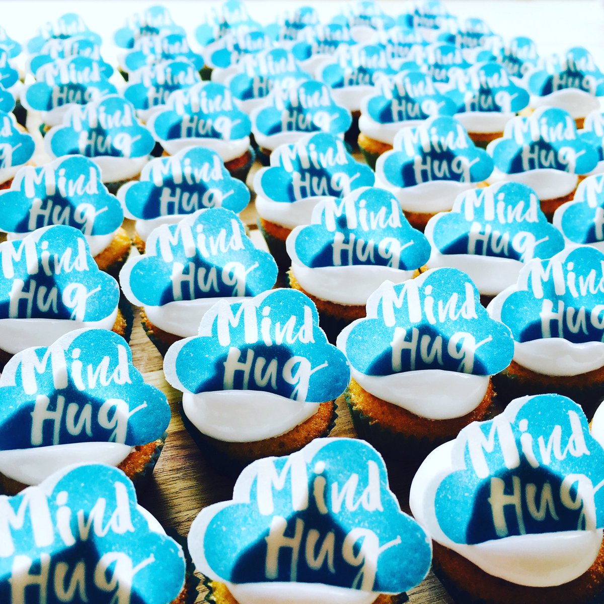 #MindHugs salute! Looking forward to the launch tonight! <a href="/ClaireBDesign/">Claire Brisley</a> will be there - she created this lovely logo :)
