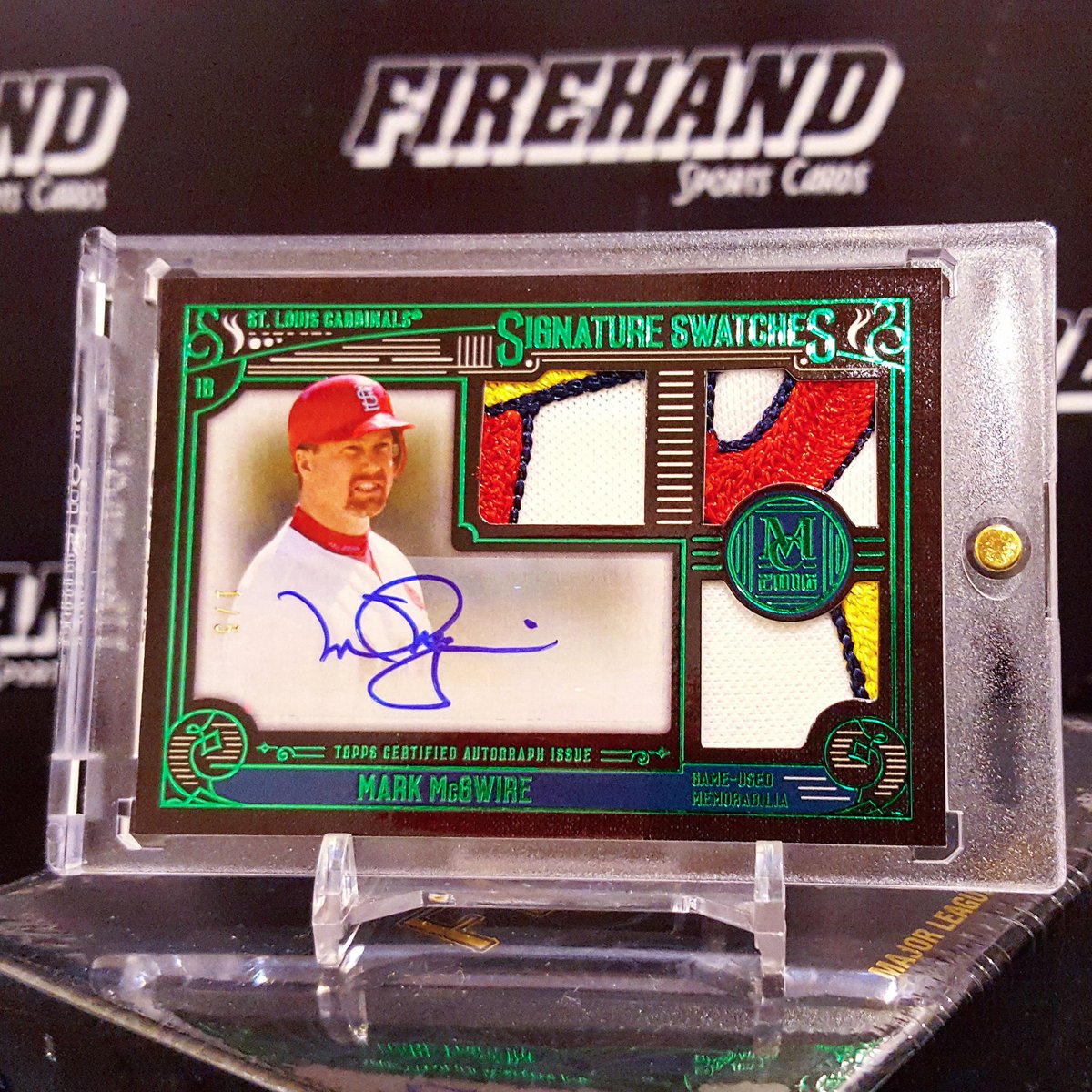 FireHandCards's tweet image. 👍👍#markmcgwire #topps museum #triplepatch #auto /5 #cardinals #firehandsportscards #cardporn #BOOM #thehobby #whodoyoucollect
