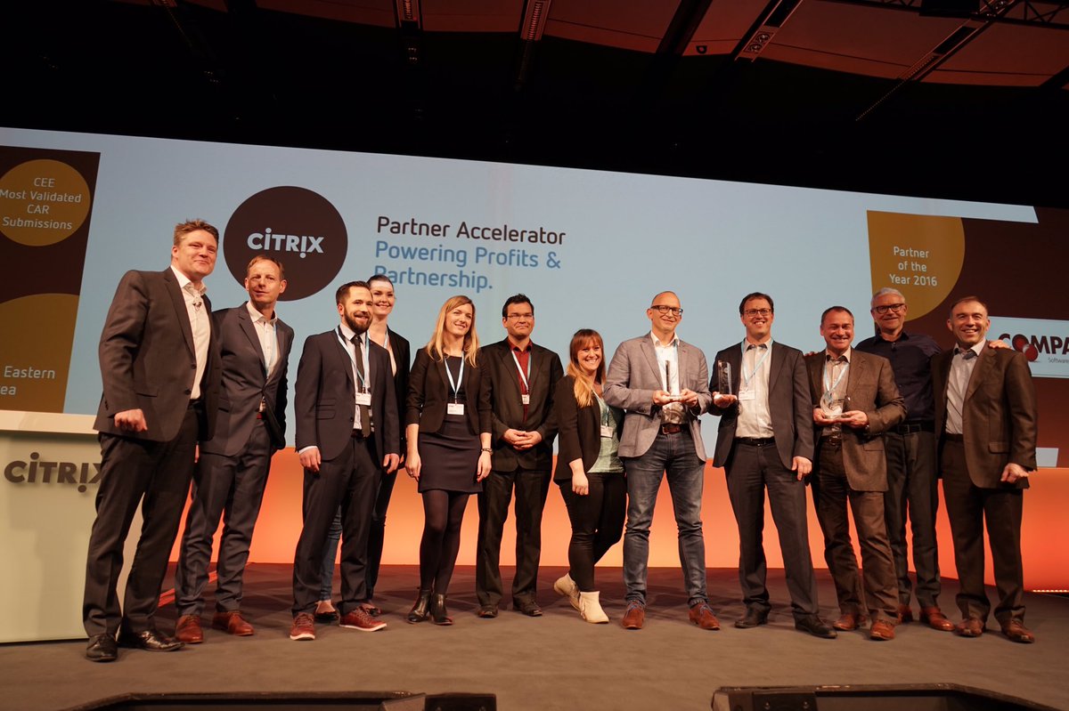 MichaelKienzler's tweet photo. CITRIX Partner Awards für @comparex_de #citrixpa2017 https://t.co/QsrLUQk7bX