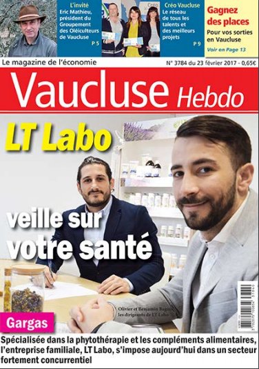 Lt_Laboratoire's tweet photo. #LTLabo en première de couverture de Vaucluse Hebdo du mois de février! #proud #complément #alimentaire #entreprise #phytothérapie #naturo👍🗞 https://t.co/EVGssmMx0n