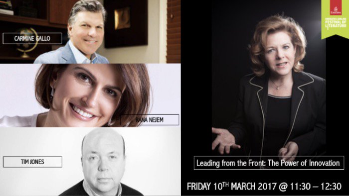 eithnetreanor's tweet photo. It's all about the power of innovation tomorrow! #EAFOL #EmiratesLitFest #LitFest #Dubai #MyDubai https://t.co/quo4gytsm3