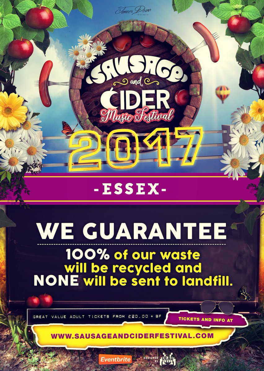 JamesDeanEvents's tweet image. All of our Sausage and Cider Festivals are going to be 100% GREEN! #WeGUARANTEE