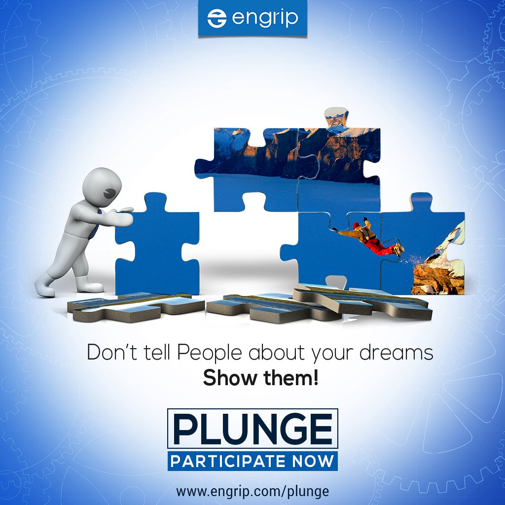 EngripApp's tweet photo. Final year #Engineering #Students #Plunge is calling you to chase your dreams. #Participate now -  https://t.co/e6xO5dBlYy. #EnGrip #Reward https://t.co/zS2oXgJGjV