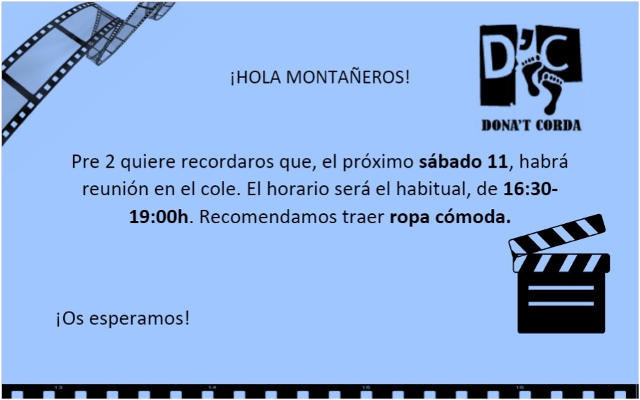DonatCorda's tweet photo. Allí estaremos!!!! #MontaDC https://t.co/WkrEuhQwaJ