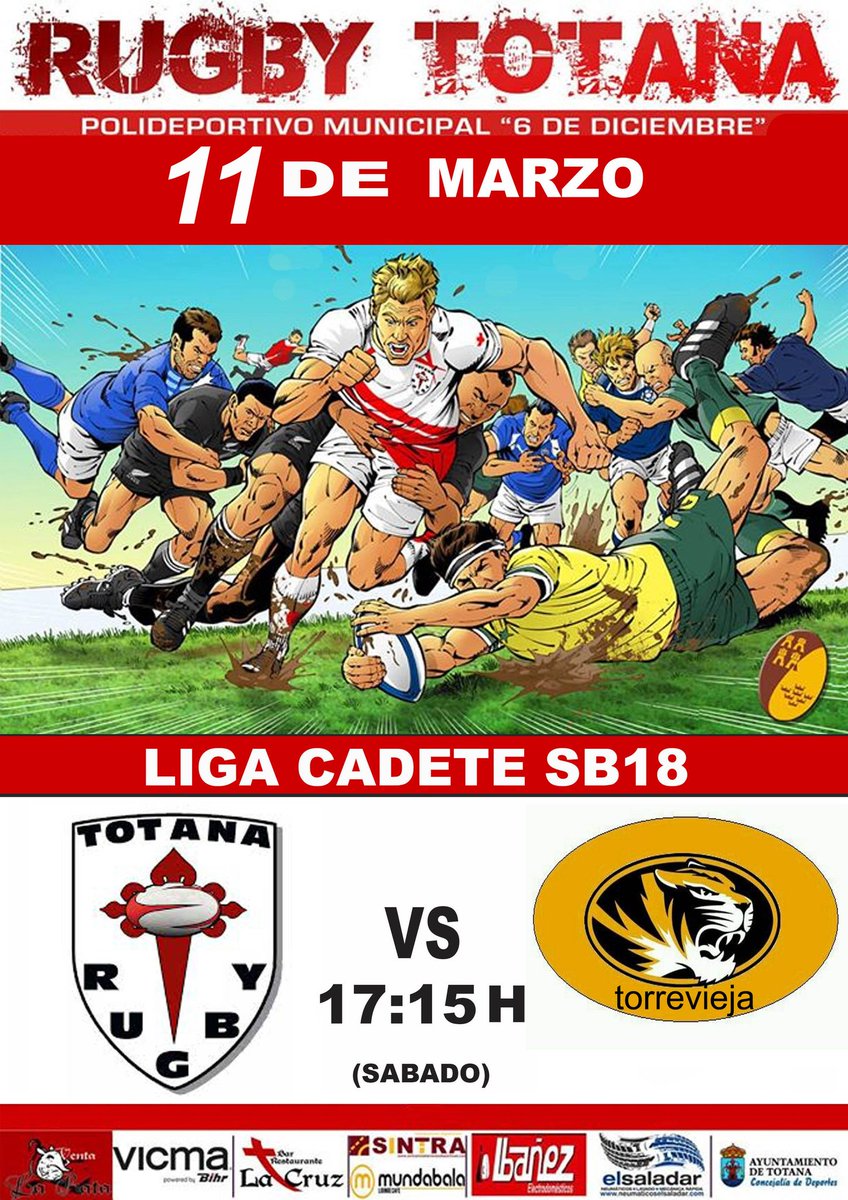 Este sabado nos la jugamos en #Totana vs un durisimo rival que ha ido de menos a mas a lo largo de todo el año. Os esperamos a las 17:15h