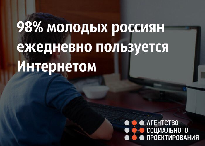 spagencyru's tweet photo. 65% россиян используют интернет ежедневно, но если речь идет о молодом поколении, то эта цифра - 98%. https://t.co/BtYpc30eCu #spagencyru https://t.co/GUeZAAiWtp