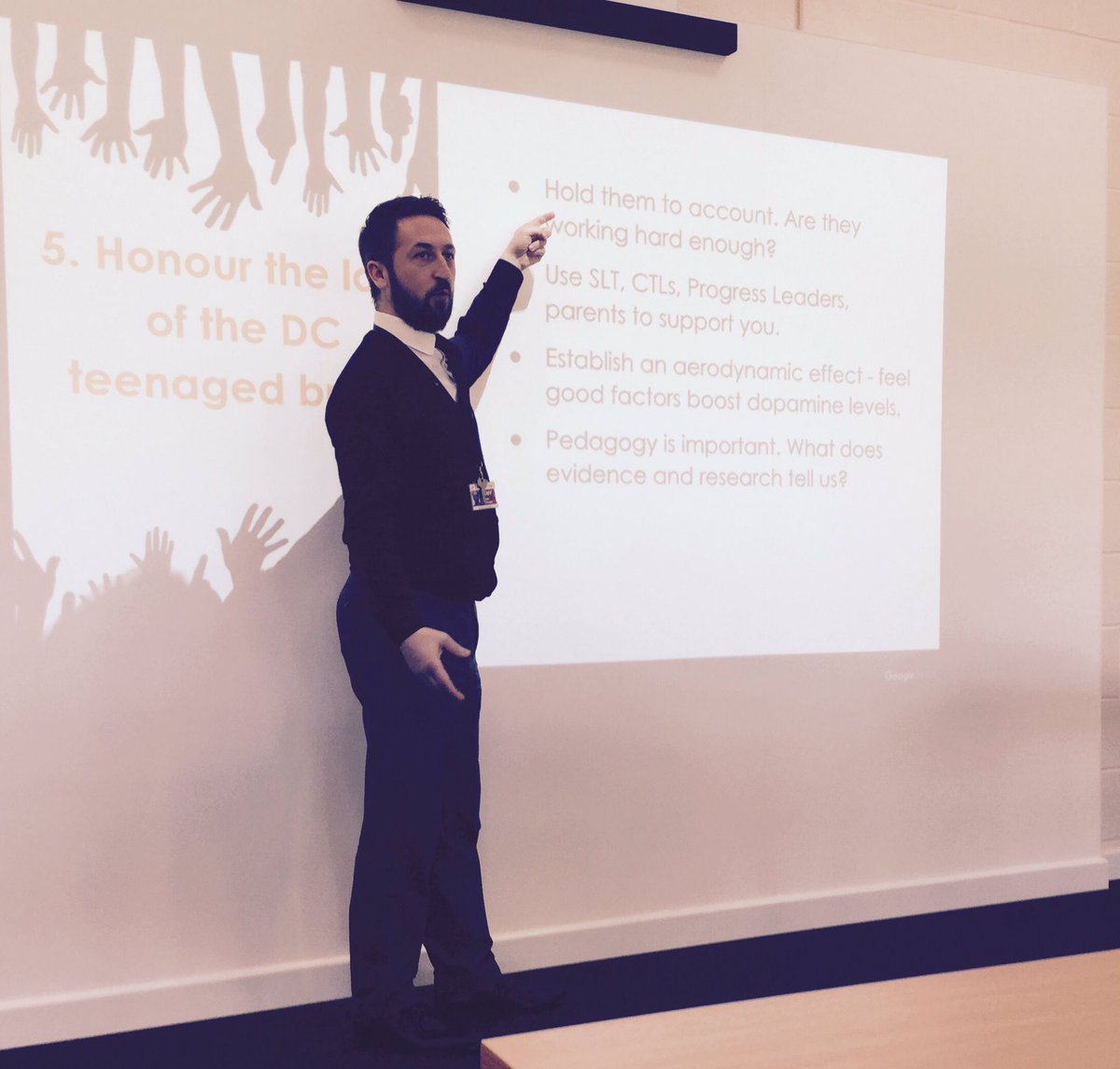 jordanleach90's tweet photo. #DDproject @JamiePortman "Hold them to account, are they (the learners) working hard enough?" https://t.co/f0SQirmAj2