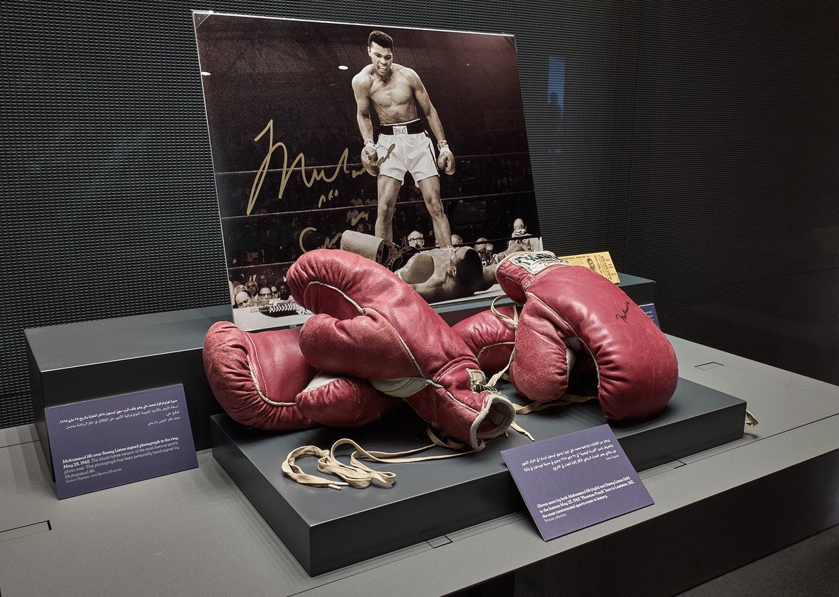 Qatar_Museums's tweet photo. The #LegendAli exhibition recently closed at MIA. You will still be able to view the collection at @321QOSM once it’s opened https://t.co/xgHlgE0Gwd