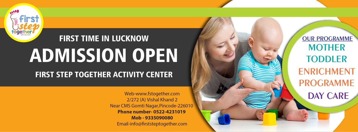 1ststeptogether's tweet image. #Introducing First time in #Lucknow under one roof #MotherToddlerProgram #Daycare &amp;amp; #Children #Activity #Centre
#Contact 9335090080