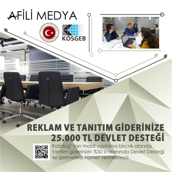 25.000 TL Devlet Desteği İle Reklamlarınızı Yapıyoruz. #kosgeb #katalog #kartvizit #webtasarım #follow #tanıtımfilmi afilimedya.com/tanitim-desteg…