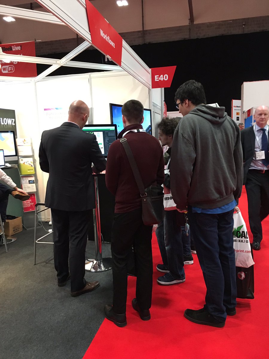 workflowz's tweet photo. Multiple @CHILI_publish demos on stand right now... Alan and Bram engaging audiences. Contact @workflowz or @Workflowz_AU for a demo #PWL https://t.co/9nGvcat4m5