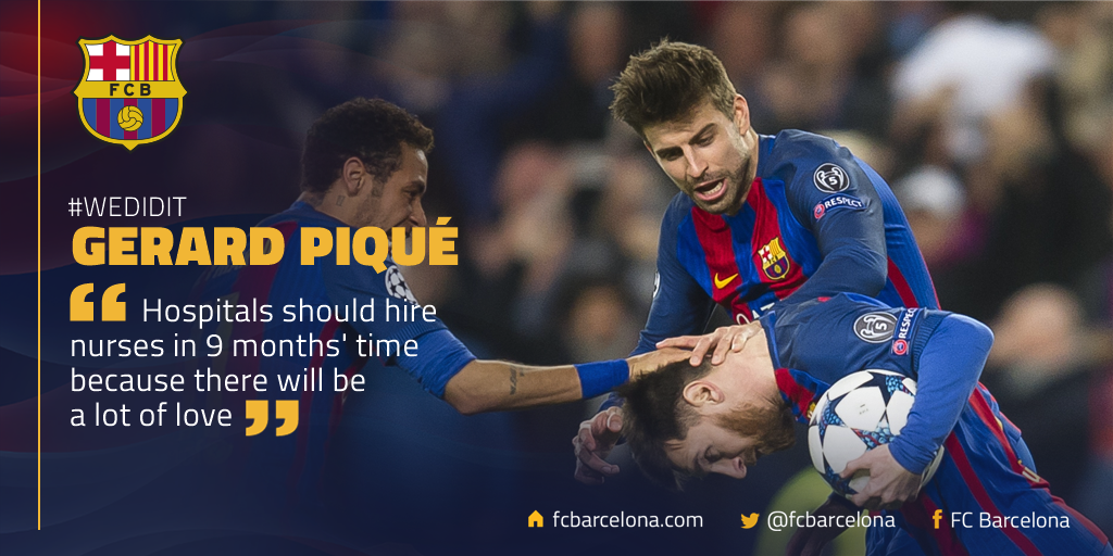 FCBarcelona's tweet photo. There may be a new 'baby boom' amongst Barça fans  👶 😂 #ForçaBarça #WeDidIt 🔵🔴 https://t.co/Oo1SBMjeXa