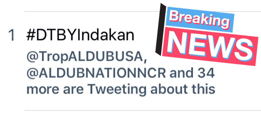 TropALDUBDFNDR's tweet photo. ToP sPoT🎉 #DTBYIndakan @AlDubBigGirlz @ALDUBNation @ALDUBHashtagSQ @jophie30 @TropALDUB  @yodabuda @ALDUBNATIONNCR @ALDubTeamBahay_ https://t.co/FyFrCkH6U4
